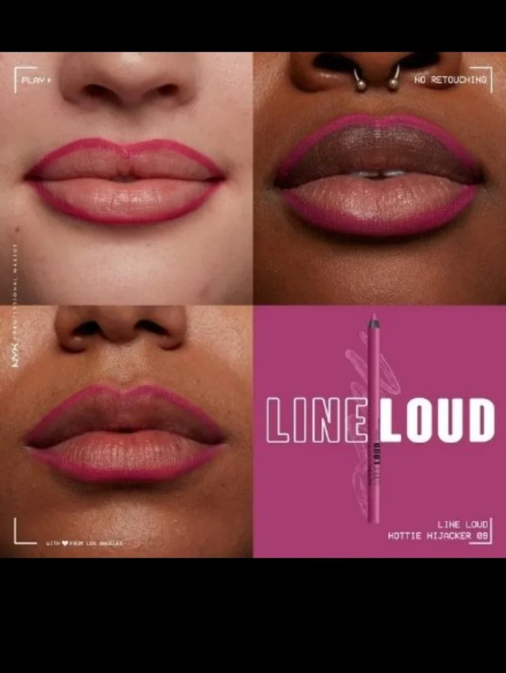 8 NEW NYX Professional Makeup Line Loud Longwear Lip Liner Bundle